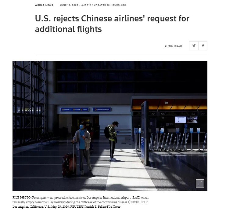 多个中美航班遭取消！美国拒中国增航申请 网友称：断航最好...（组图） - 1