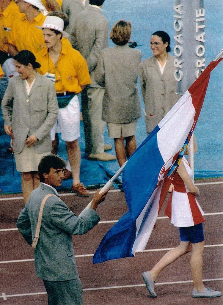 网球手伊万尼塞维奇作为棋手引领克罗地亚队入场