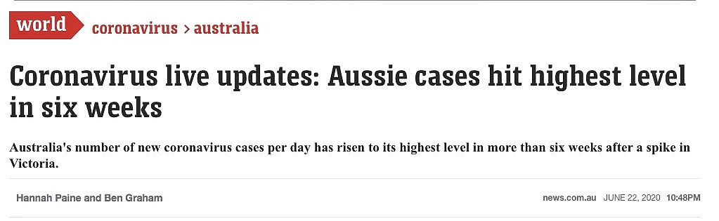 全澳感染飚6周最高，超100万澳洲人恐被隔离！各州纷纷“拉黑”维州，卫生部长：澳洲边境将关闭很长一段时间 - 2