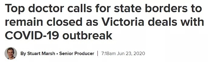 全澳感染飚6周最高，超100万澳洲人恐被隔离！各州纷纷“拉黑”维州，卫生部长：澳洲边境将关闭很长一段时间 - 5