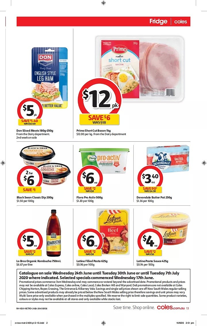 Coles 6月24日-6月30日折扣，椒盐鱿鱼、春卷饺子半价 - 13