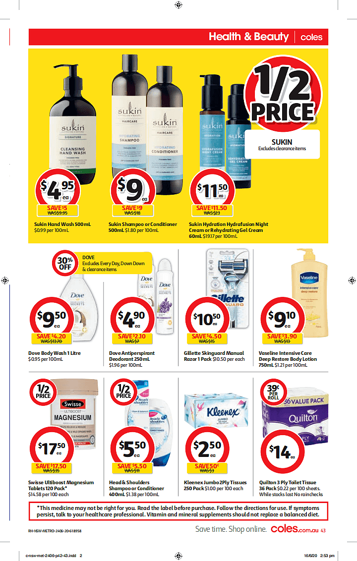 Coles 6月24日-6月30日折扣，椒盐鱿鱼、春卷饺子半价 - 43