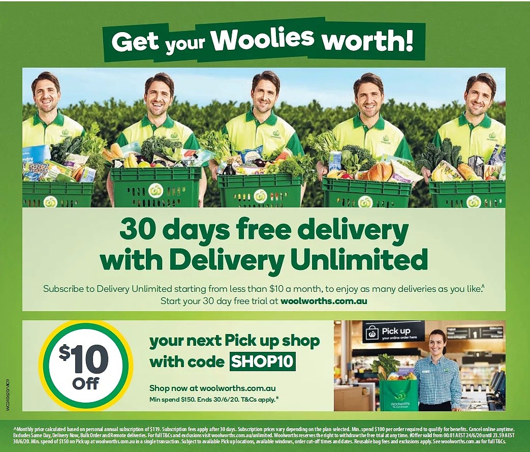 Woolworths 6月24日-6月30日折扣，整鸡、西班牙香肠半价 - 10