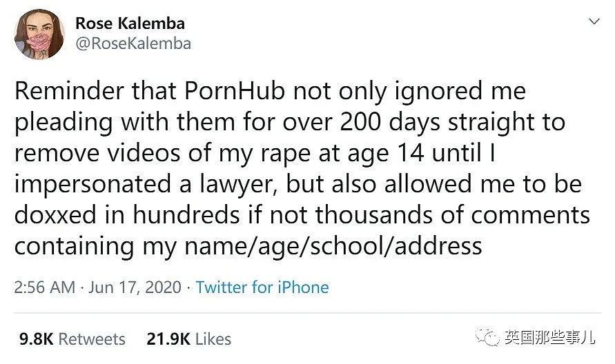 14岁女孩被强奸的视频出现在全球最大色情网站上，她自己假扮律师才让视频最终下架…（组图） - 3