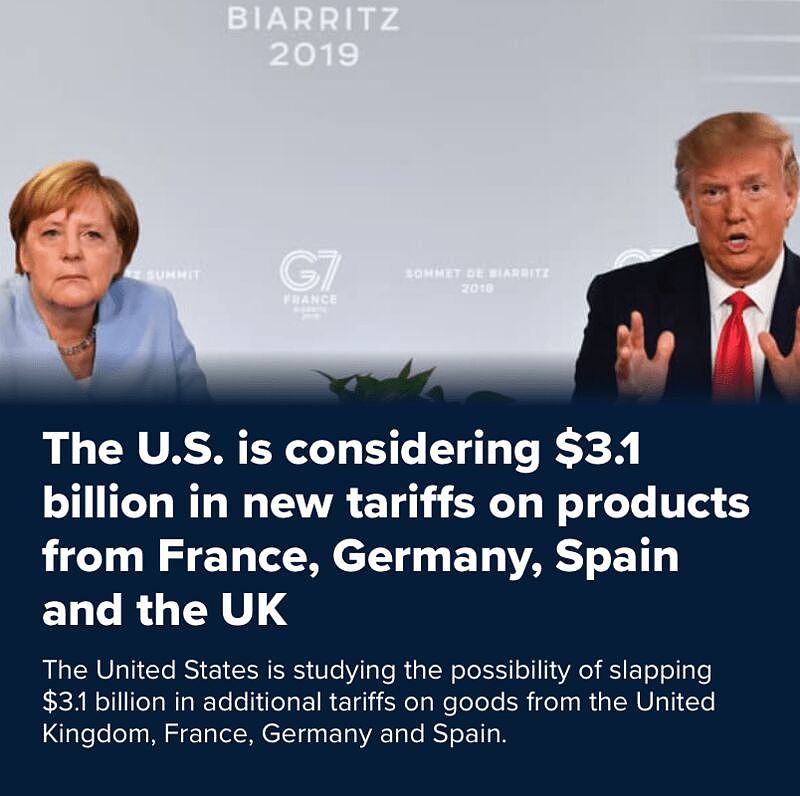 美国对欧洲发起贸易战！美国拟对31亿商品征税 欧美股市全线跳水（组图） - 6