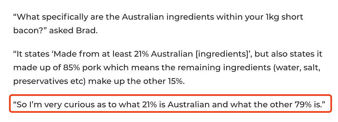 Woolworths重磅宣布：拒绝中国制造，改为澳洲生产！超市培根暗藏猫腻，本地成分只有水！澳洲人就该用澳洲制造吗？ - 8