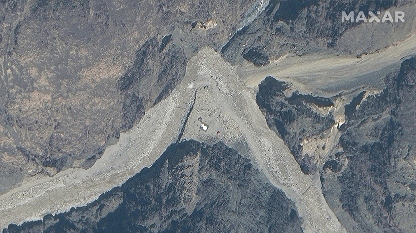 Galwan river valley in May 2020