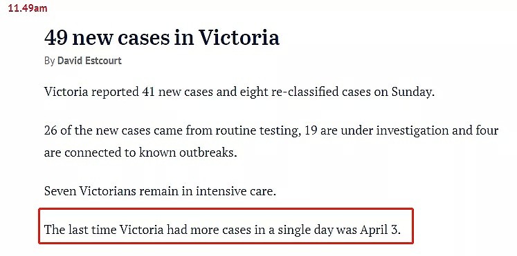 维州新增49例，全为本地传播！3个月来最高纪录，3成归澳旅客拒绝病毒筛查，州长终于官宣：强制检测，违者重罚 - 4