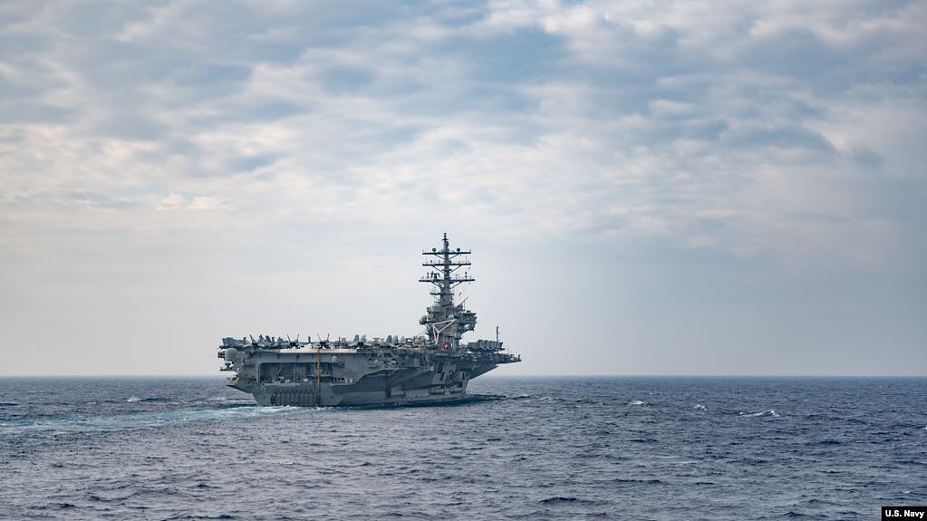 美国里根号航母(USS Ronald Reagan)2020年5月30日在菲律宾海行动（美国海军照片）