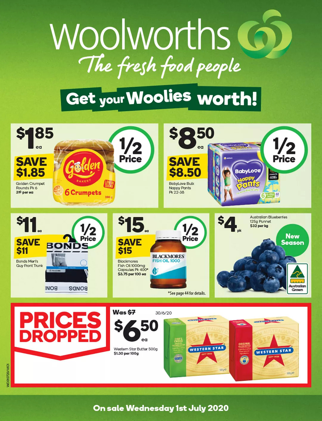 Woolworths 7月1日-7月7日折扣，纸尿裤、饺子半价 - 1
