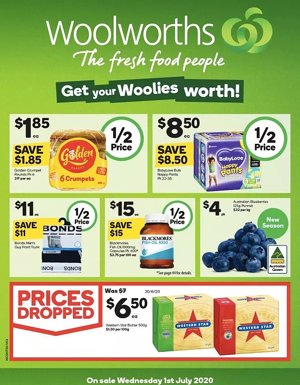Woolies本周最新打折优惠！就在7月01日至7月07日，这些半价不能错过（组图） - 1