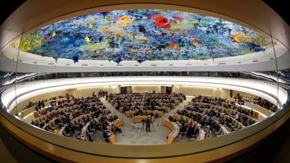 联合国人权理事会（United Nations Human Rights Council）会议场  资料照片
