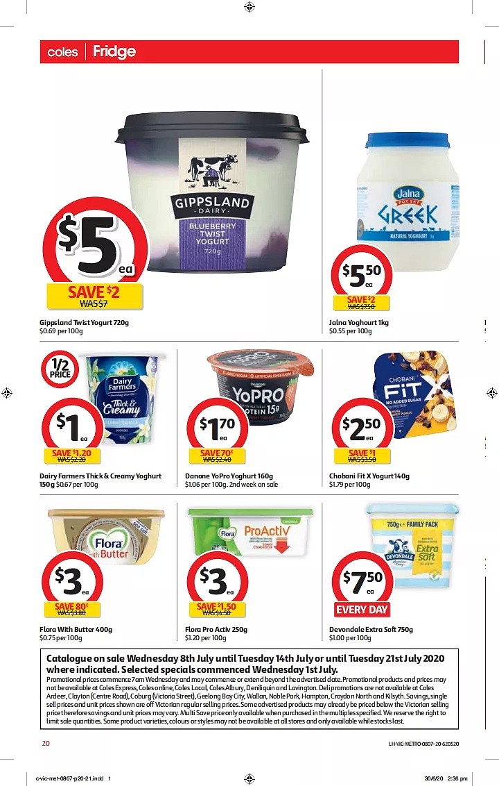 Coles 7月8日-7月14日折扣，洗衣粉、午餐盒半价 - 20