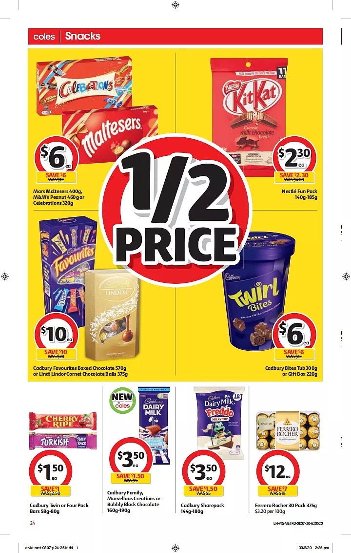 Coles 7月8日-7月14日折扣，洗衣粉、午餐盒半价 - 24