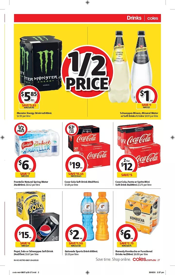 Coles 7月8日-7月14日折扣，洗衣粉、午餐盒半价 - 27