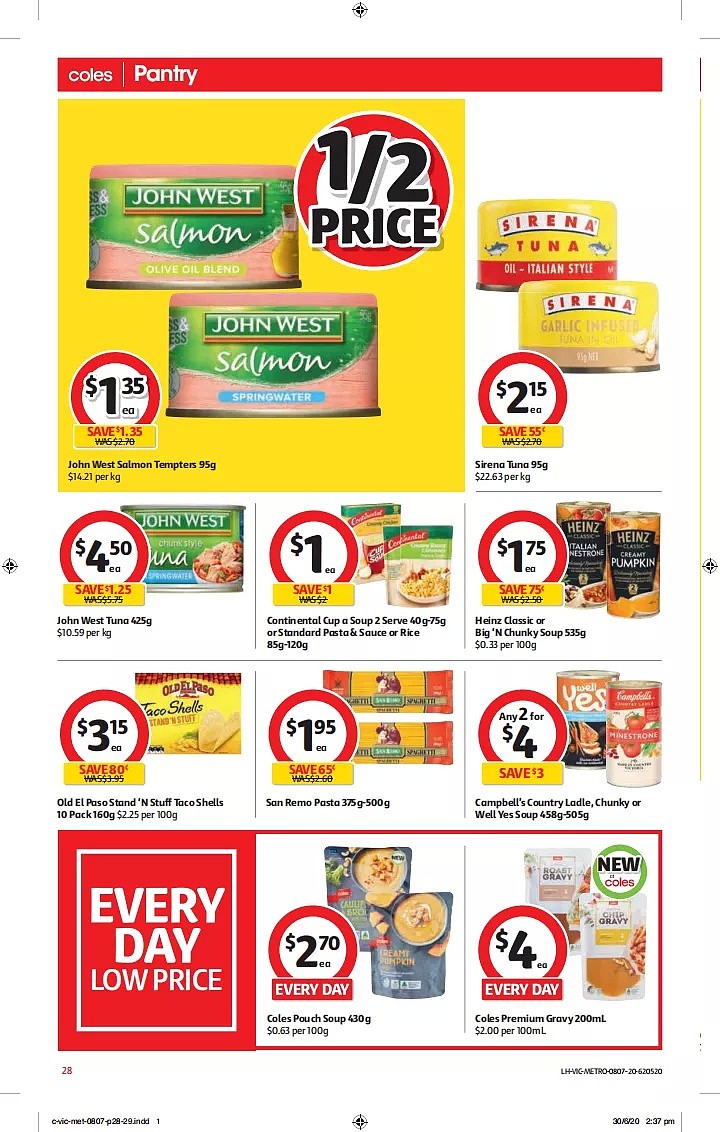 Coles 7月8日-7月14日折扣，洗衣粉、午餐盒半价 - 28