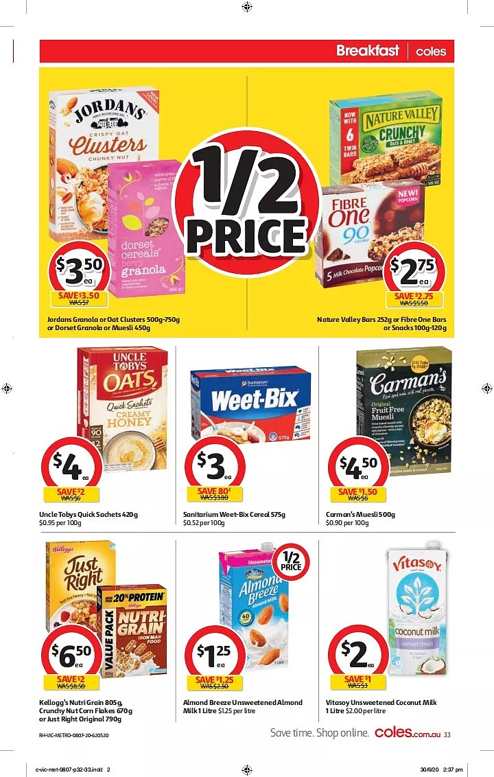 Coles 7月8日-7月14日折扣，洗衣粉、午餐盒半价 - 33