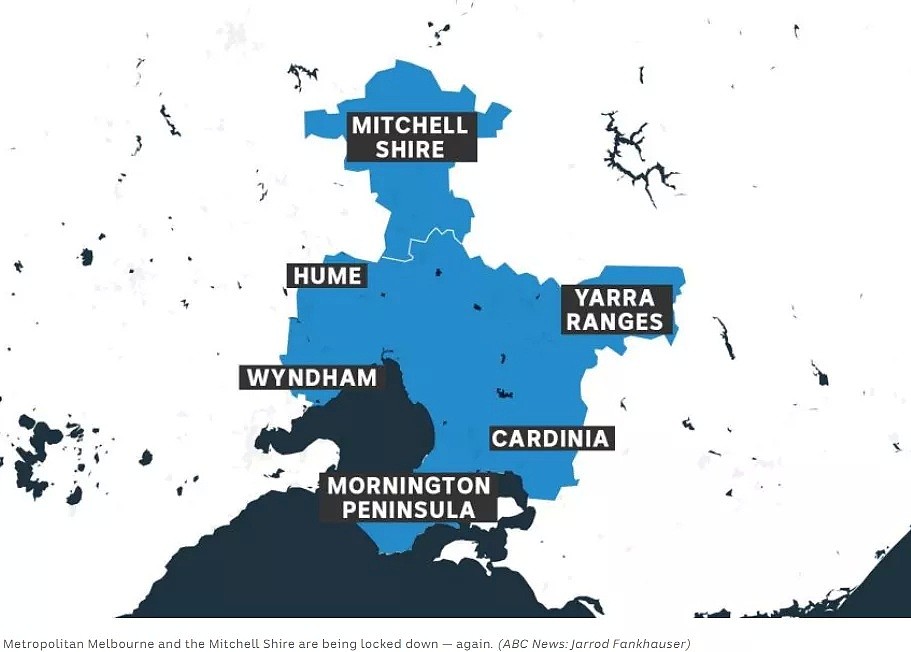 再增134例！墨尔本重回6周封锁，4.4万人申请连夜离境，新州边境排起长龙，南澳、北领地接连“拉黑”维州... - 22