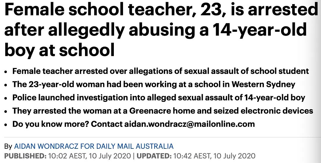 悉尼老师性侵14岁男童被逮捕！华人妈妈们注意，孩子们发出的求救信息千万别忽视... - 1