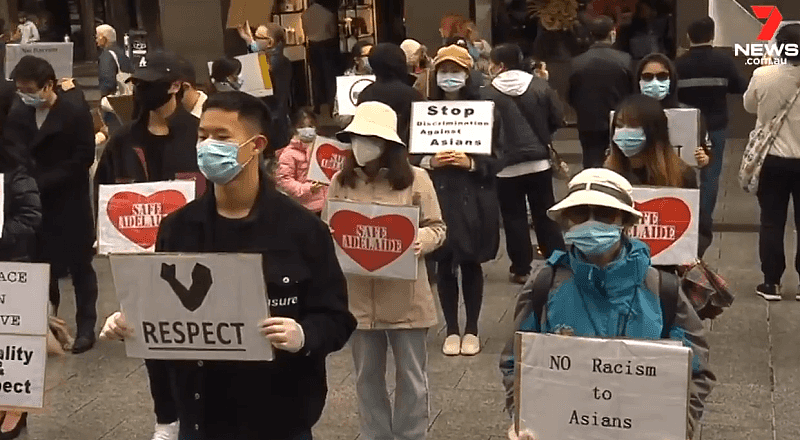 “不再沉默！”数百华人阿德市中心示威，抵制种族主义，反对暴力及偏见（视频/组图） - 5