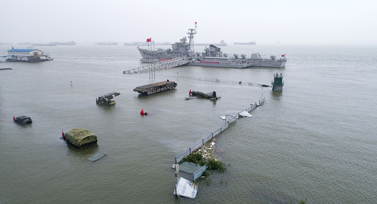 2020年7月10日，江西九江湖口县一处景点被洪水淹没。（人民视觉 ）