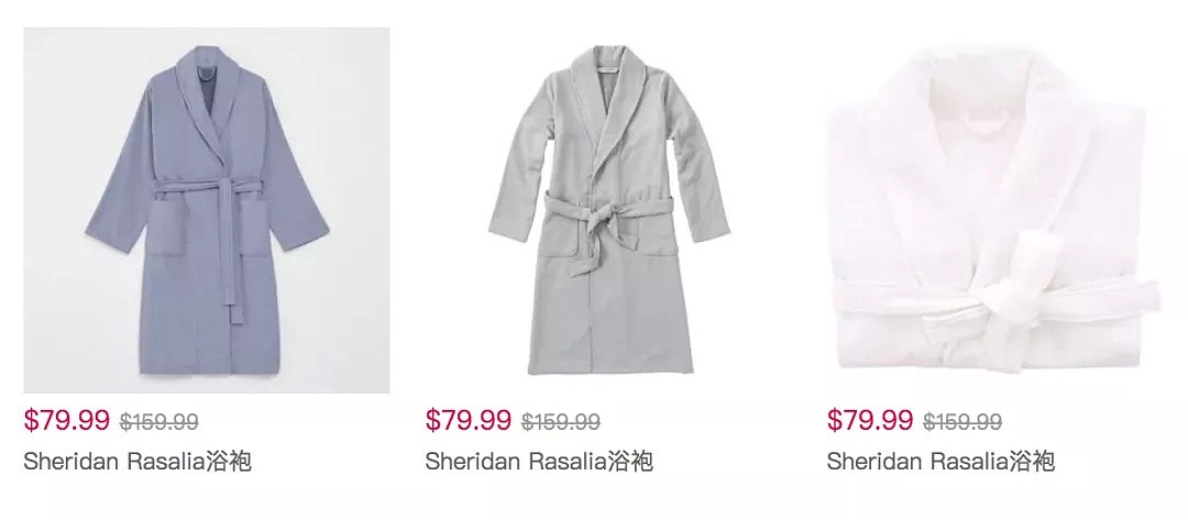 半价特卖！Sheridan舒适浴袍、家居服仅$79.99，3色可选 - 2