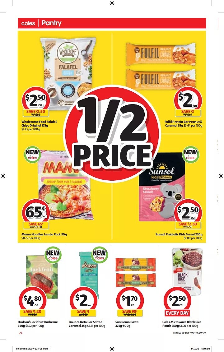 Coles 7月22日-7月28日折扣，花生酱、油半价 - 24