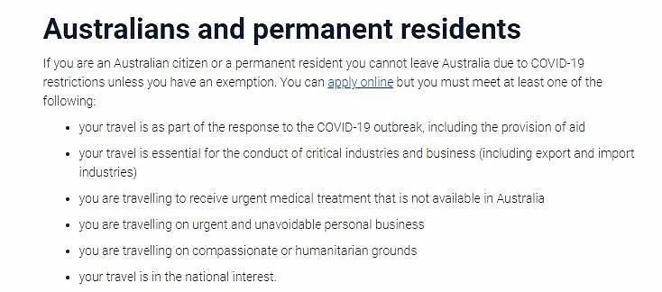 旅行禁令下，澳洲PR想出境怎么办？澳洲官方豁免条令汇总解答（组图） - 2