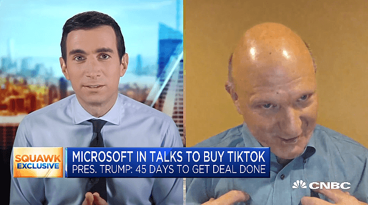 微软前CEO、最大股东鲍尔默：收购TikTok令人兴奋 - 1