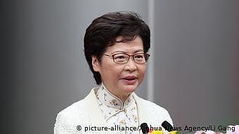 Hongkong China Eröffnung Sicherheitsbüro Carrie Lam (picture-alliance/Xinhua News Agency/Li Gang)