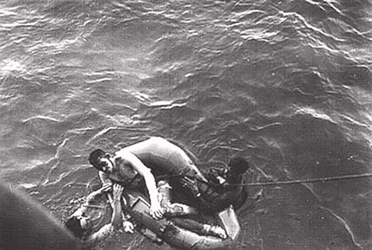史上最惨烈鲨鱼吃人案，军舰沉没后数百名落水士兵被肢解蚕食（组图） - 5