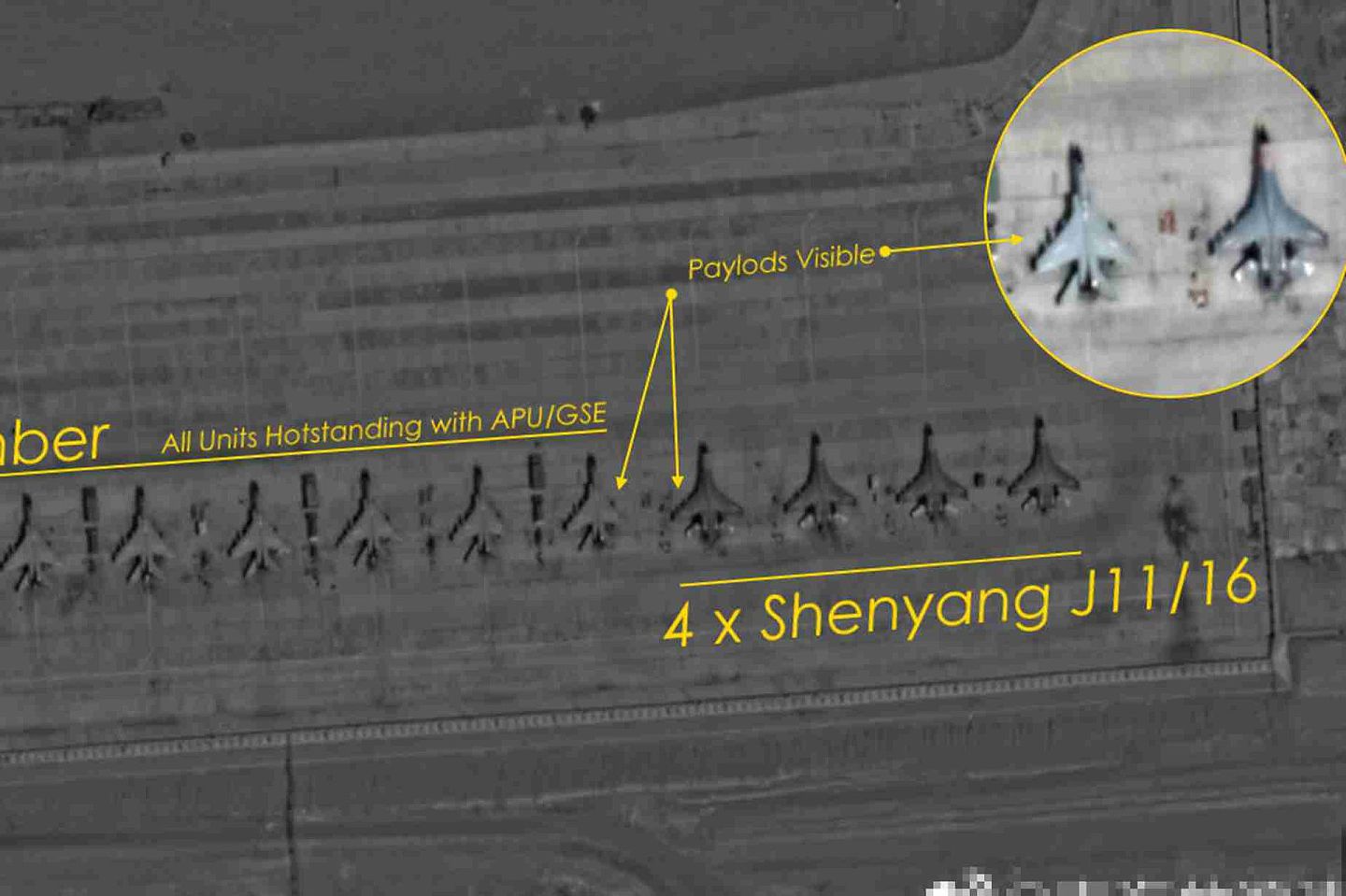 新疆喀什机场还部署了中国空军的其他机型。（微博@南海的浪涛）