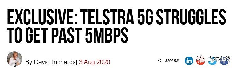 澳洲第一网络运营商Telstra的5G速度难以突破5Mbps？！ - 1