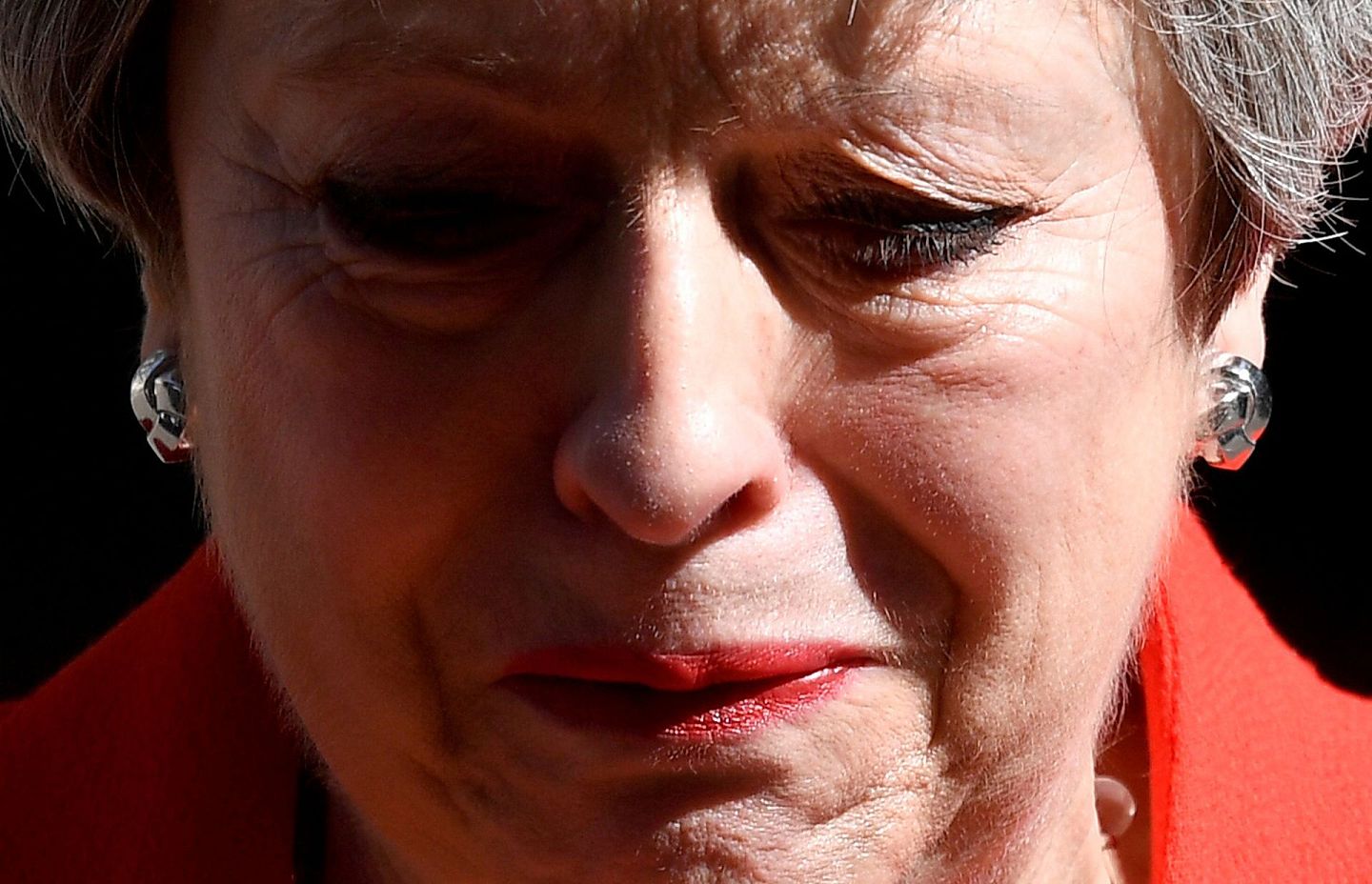 2019年5月24日，英国首相特蕾莎·梅在伦敦发表辞职声明。 (Reuters)