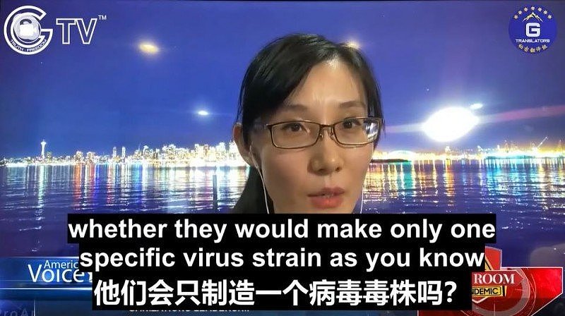 逃亡美国的中国病毒学家阎丽梦（见图）呼吁，全球应该对中国政府追究疫情责任，并指中共不会只制造一种病毒。 （图撷取自YouTube）