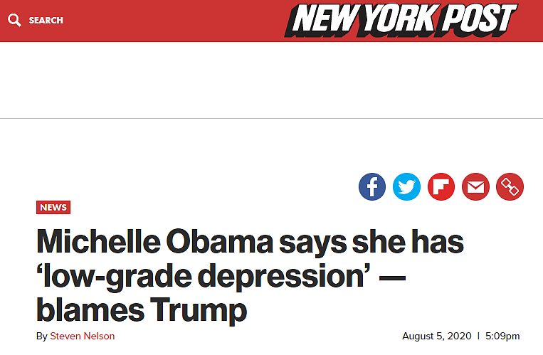 米歇尔·奥巴马自曝“轻度抑郁” 部分原因在特朗普：这届政府的虚伪令人沮丧（组图） - 1