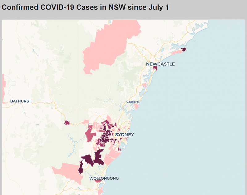 悉尼最新疫情地图公布！华人聚居地出现新增确诊，多地活跃病例减少（组图） - 2