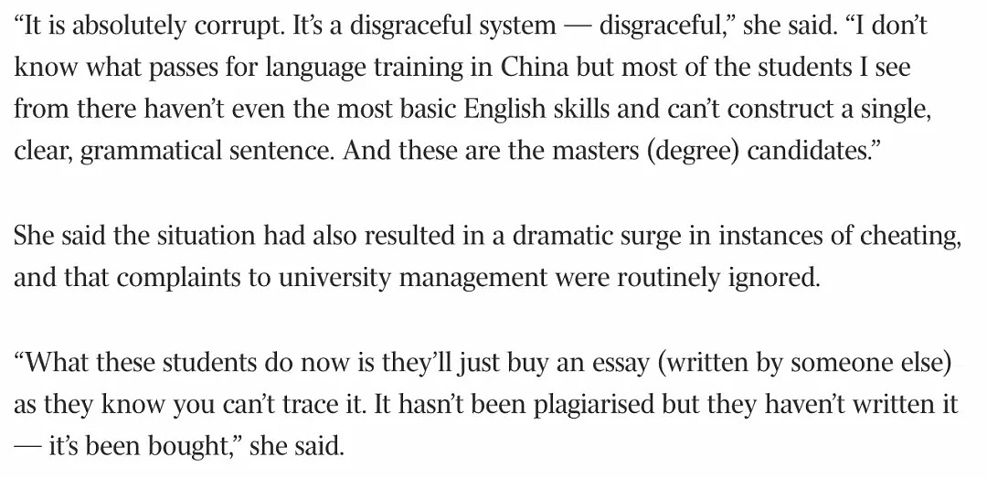 澳洲大学教师频遭投诉，愤而抱怨：中国学生英语烂，学校只爱钱 - 6