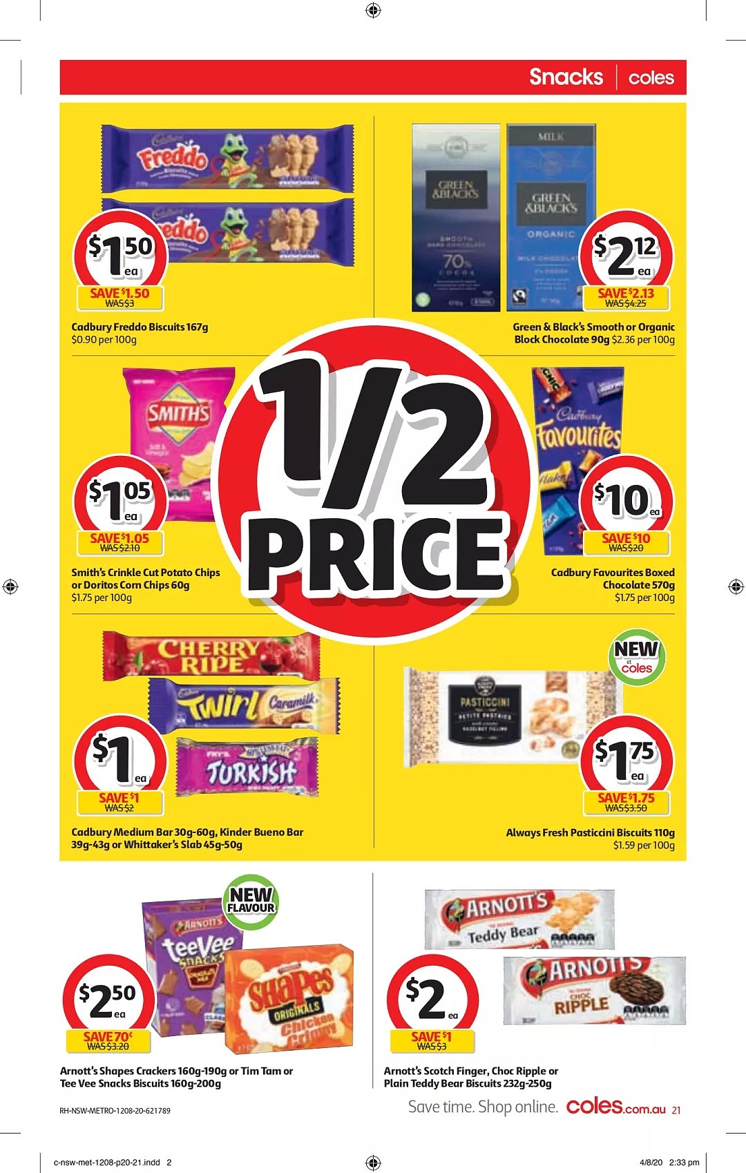 Coles 8月12日-8月18日折扣，肉派、饺子、麦片半价 - 21