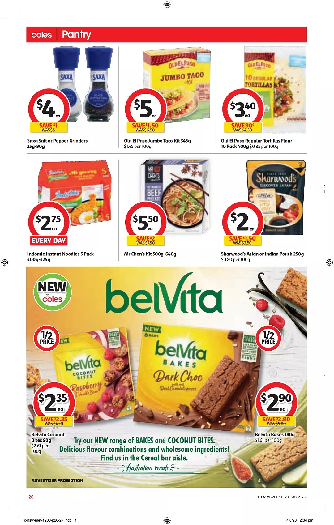 Coles 8月12日-8月18日折扣，肉派、饺子、麦片半价 - 26