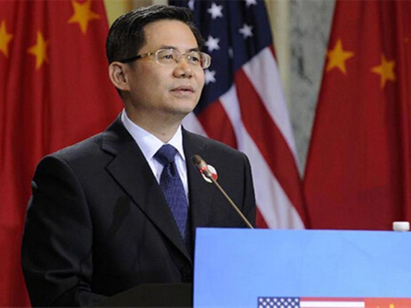 2020年8月13日，中国外交部副部长郑泽光与美国国会议员视频对话，批评“美国一小撮政客”倒行逆施。（中国外交部官网）