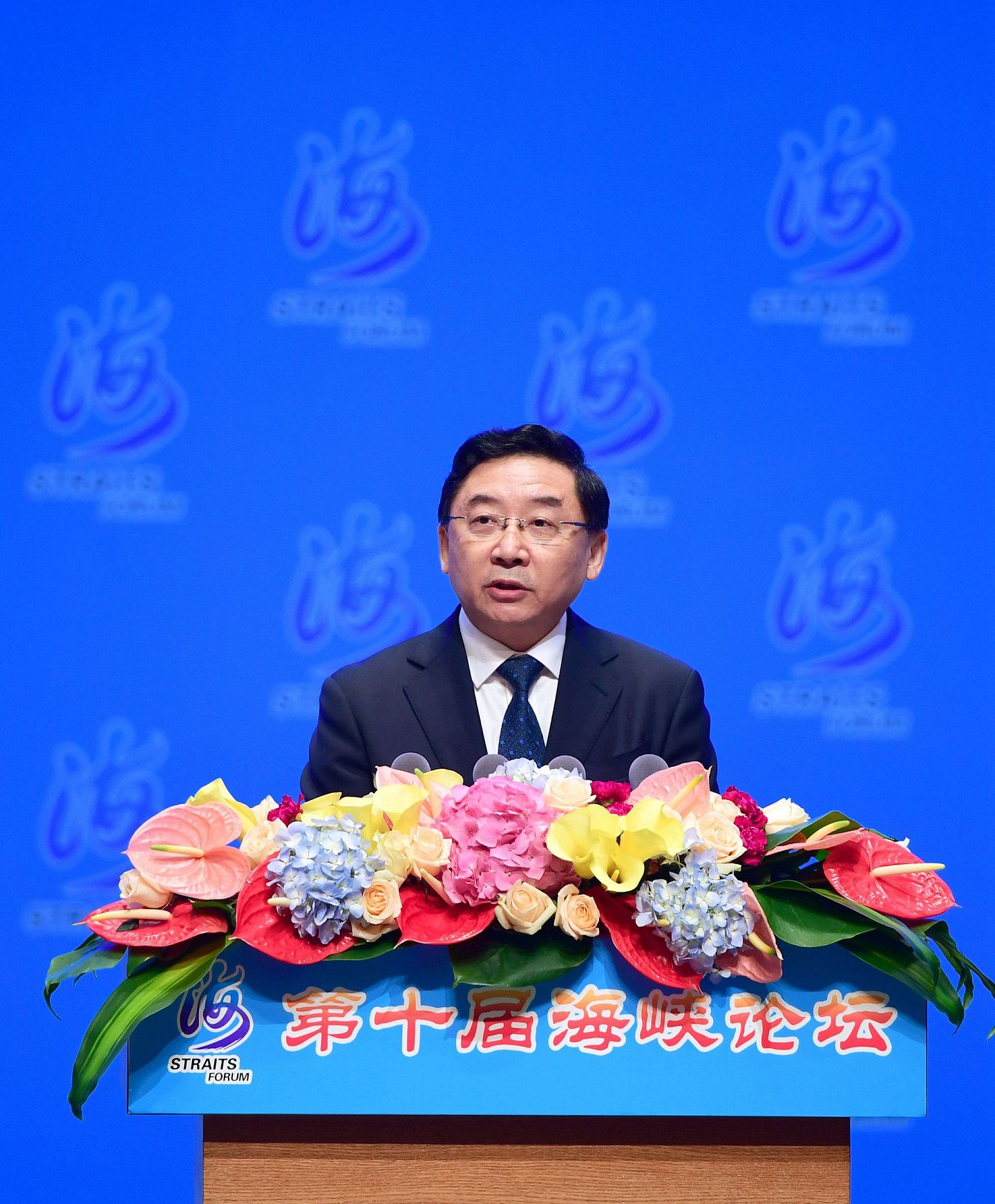 2018年6月6日，福建省委书记于伟国在福建厦门参加第十届海峡论坛。（新华社）
