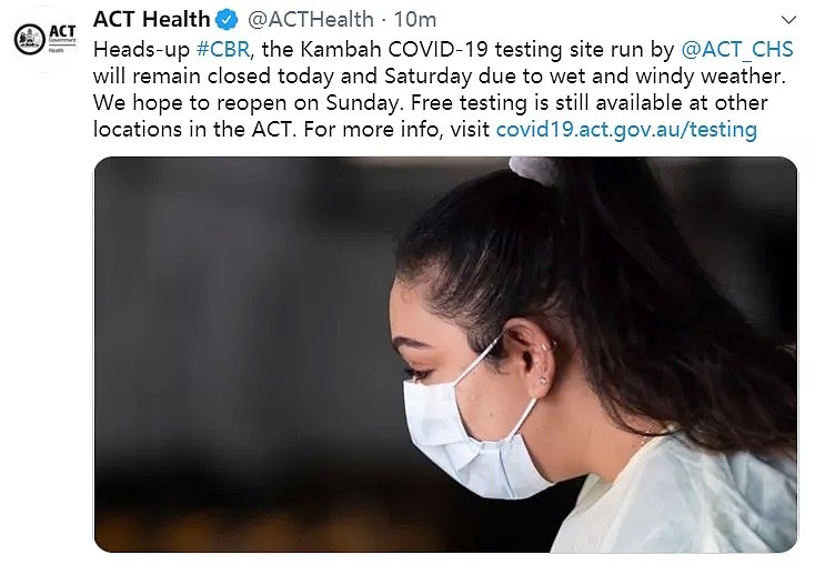 疫情之下堪培拉房产市场依然强劲；ACT政府将在今年夏天设立常规药物检测点；Kambah检测中心周五周六关闭 - 21