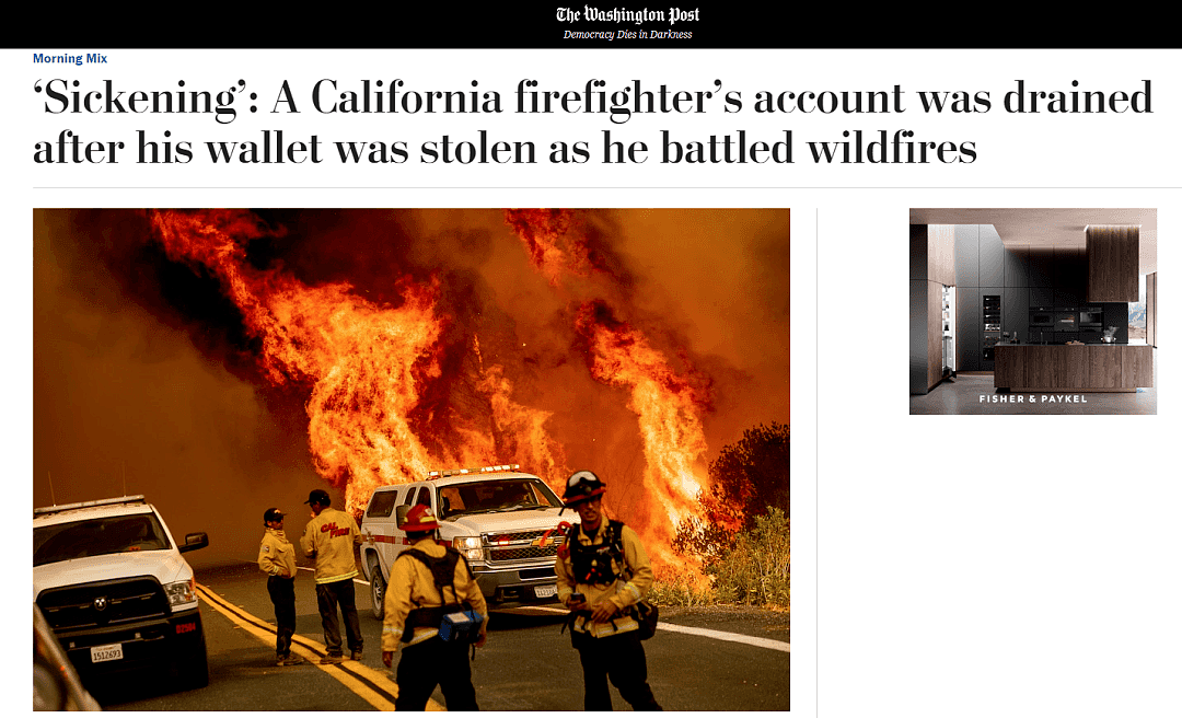 加州消防员冒死扑火，却被破窗消防车，刷爆信用卡，盗光毕生积蓄！（视频/组图） - 10