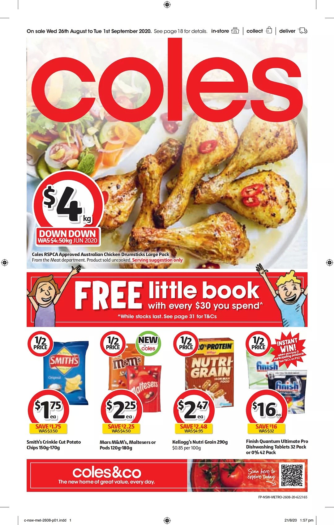 Coles 8月26日-9月1日折扣,披萨、酸奶、薯片半价 - 1