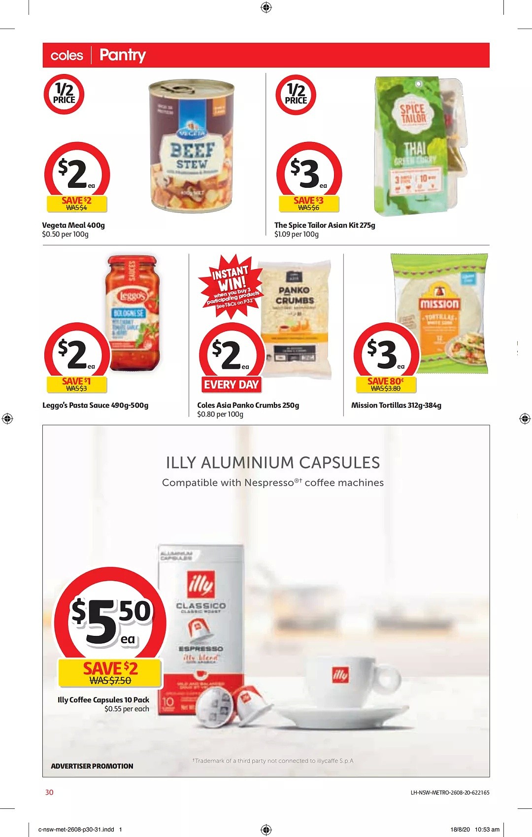 Coles 8月26日-9月1日折扣,披萨、酸奶、薯片半价 - 29