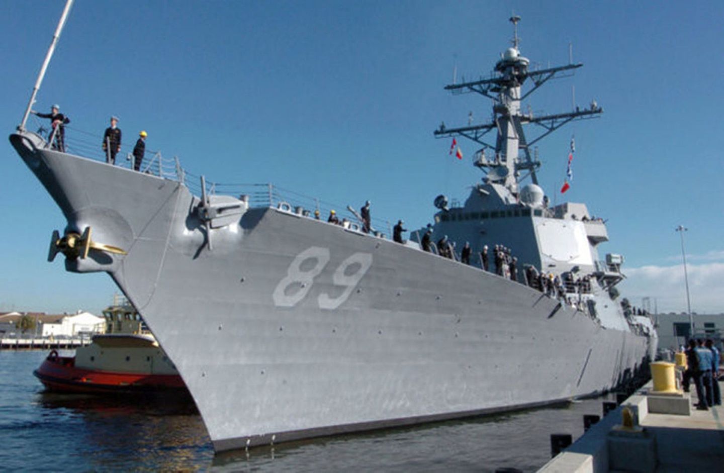 美国海军“马斯廷”号导弹驱逐舰。（美国海军官网）