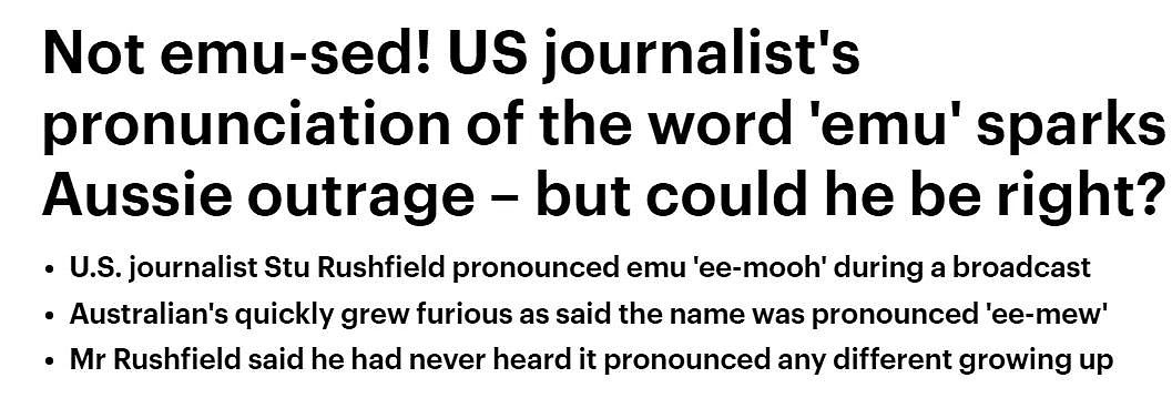 因为emu这个词的发音，美国人把澳洲人气炸了 - 1