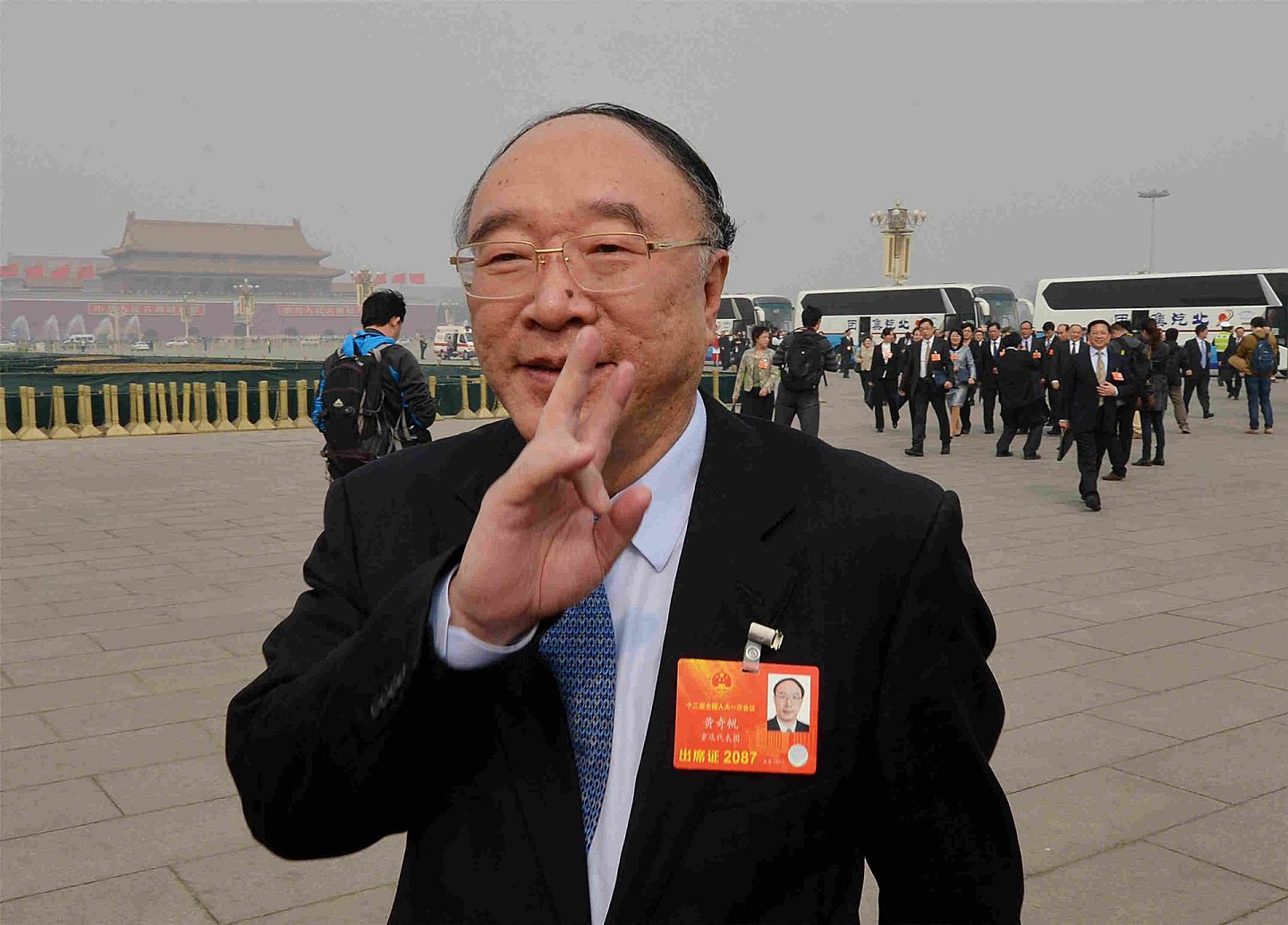 2013年3月8日，薄熙来落马后，重庆市市长黄奇帆参加第12届全国人民代表大会。 （AFP ）