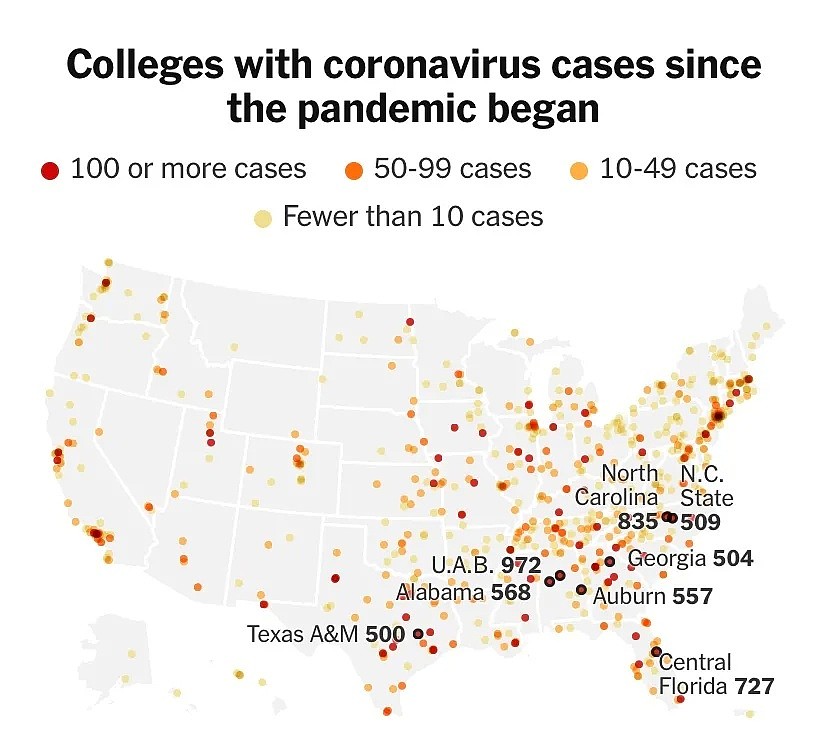 美国36州大学成新冠重灾区，学生被连夜要求撤离，直呼场面太疯狂！（组图） - 8